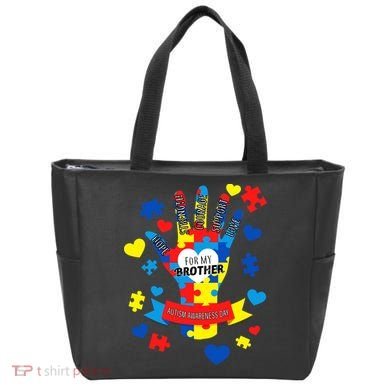Support Autism Awareness Day For My Brother Tote Bag