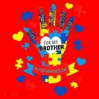 Support Autism Awareness Day For My Brother Santa Hat thumb 1