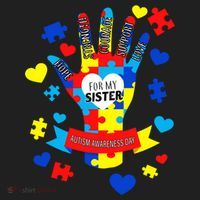 Support Autism Awareness Day For My Sister Women's Sweatshirt thumb 2