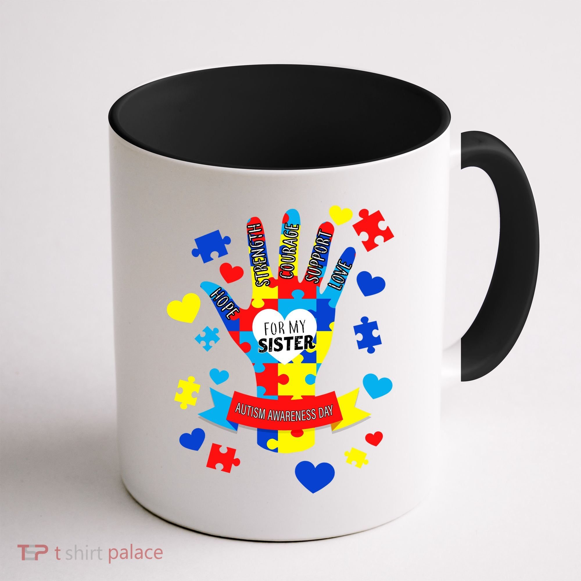 Support Autism Awareness Day For My Sister Coffee Mug