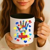 Support Autism Awareness Day For My Sister Coffee Mug thumb 3