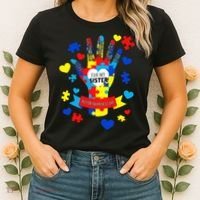 Support Autism Awareness Day For My Sister Women's T-Shirt thumb 2