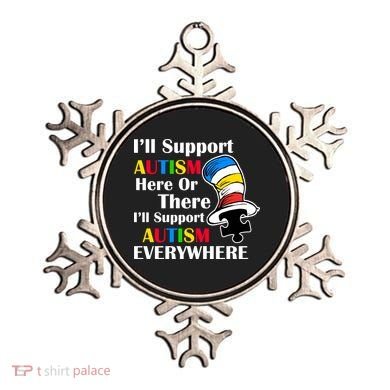 Support Autism Here Or There And Everywhere Ornament