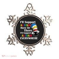 Support Autism Here Or There And Everywhere Ornament thumb 0