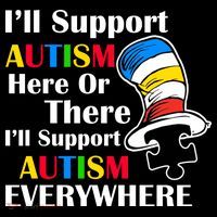 Support Autism Here Or There And Everywhere Ornament thumb 1