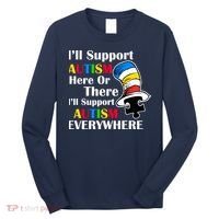 Support Autism Here Or There And Everywhere Long Sleeve Shirt thumb 0