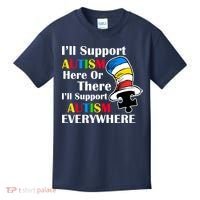 Support Autism Here Or There And Everywhere Kids T-Shirt thumb 0