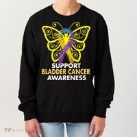 Support Bladder Cancer Awareness Butterfly Women's Sweatshirt thumb 0