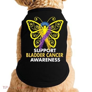 Support Bladder Cancer Awareness Butterfly Doggie Tank
