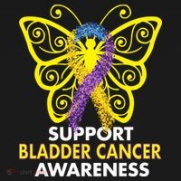 Support Bladder Cancer Awareness Butterfly USA-Made Doggie Bandana thumb 2