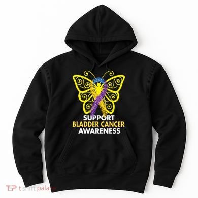 Support Bladder Cancer Awareness Butterfly Hoodie