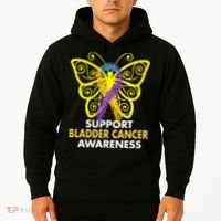 Support Bladder Cancer Awareness Butterfly Hoodie thumb 2