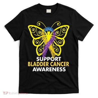 Support Bladder Cancer Awareness Butterfly T-Shirt