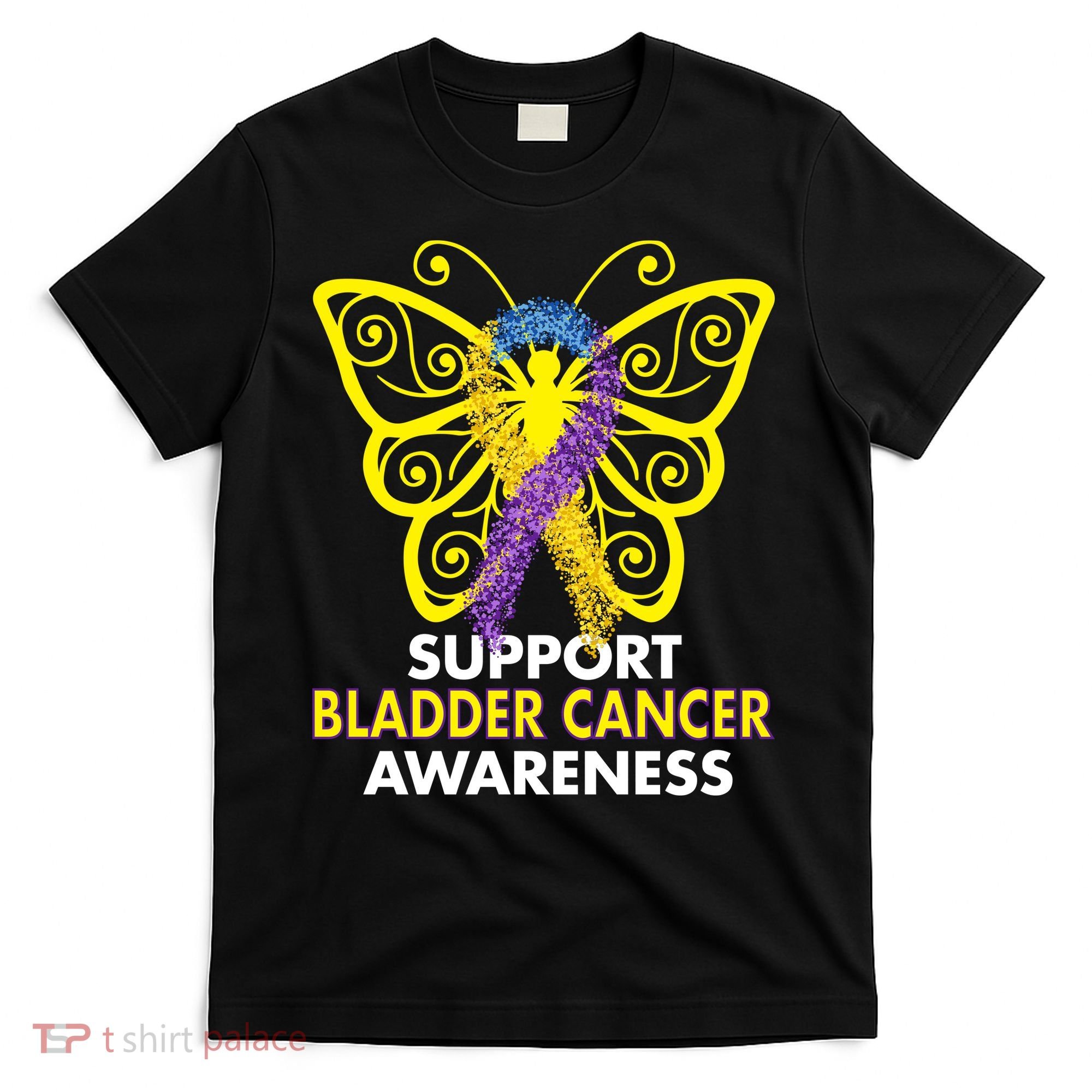 Support Bladder Cancer Awareness Butterfly T-Shirt