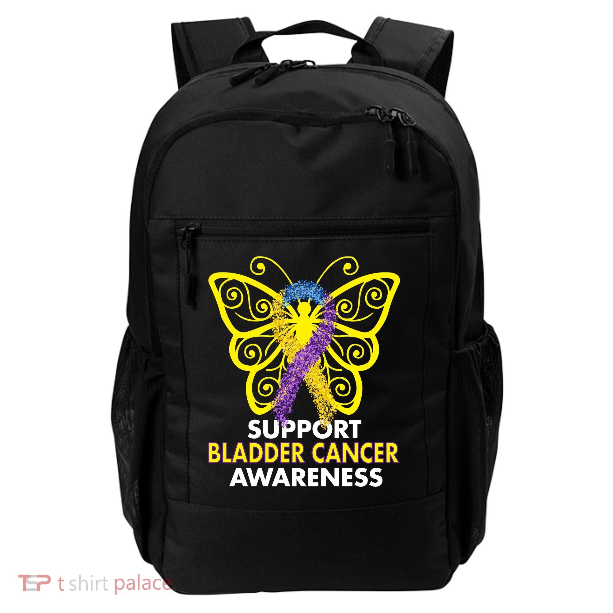 Support Bladder Cancer Awareness Butterfly Backpack