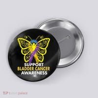 Support Bladder Cancer Awareness Butterfly Button thumb 0