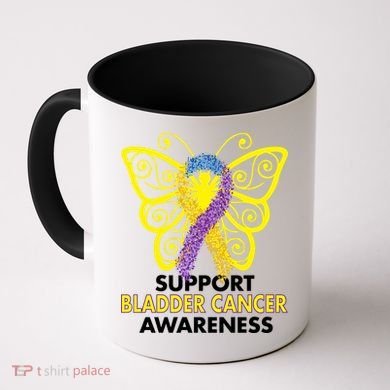 Support Bladder Cancer Awareness Butterfly Coffee Mug