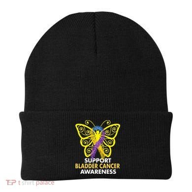Support Bladder Cancer Awareness Butterfly Beanie