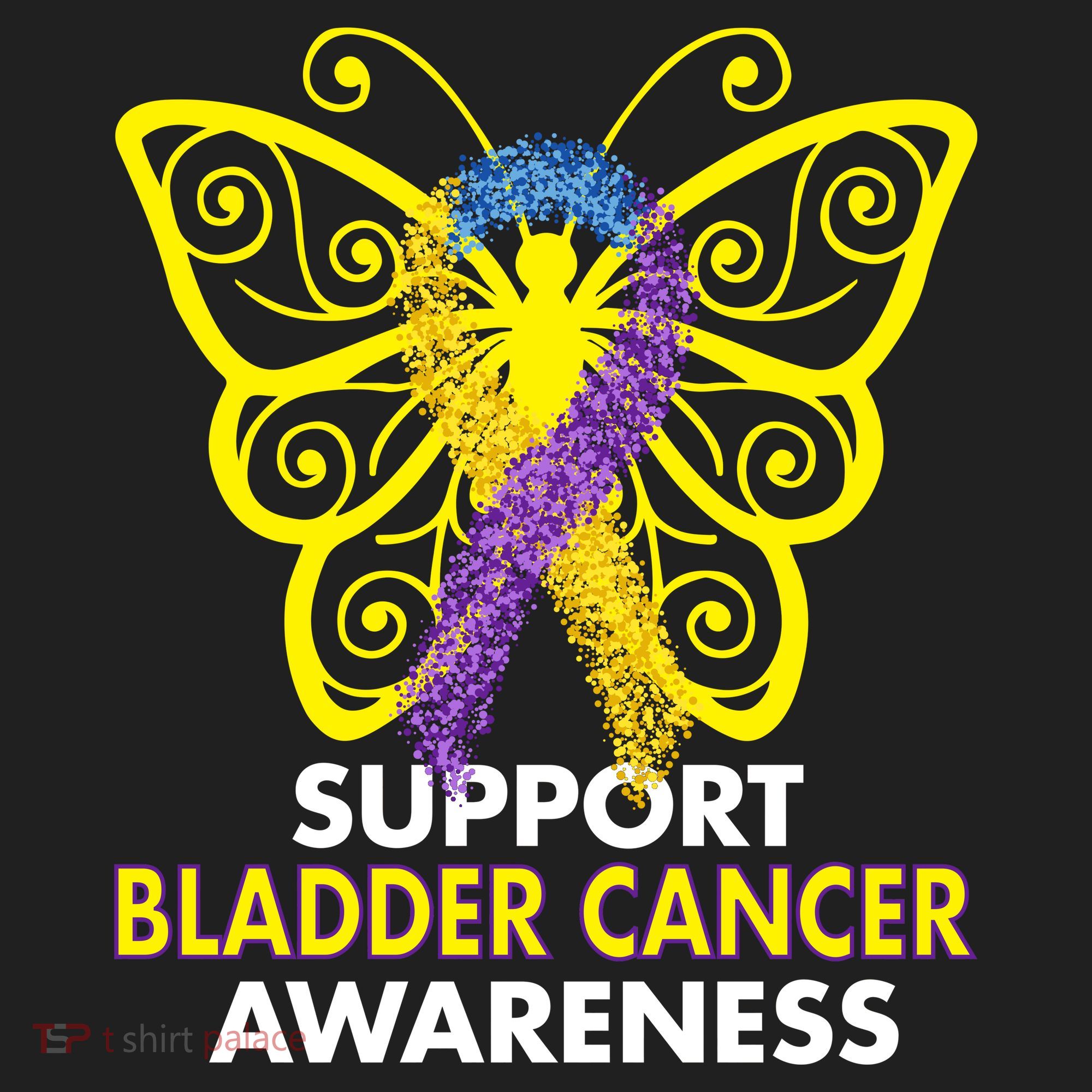 Support Bladder Cancer Awareness Butterfly Tumbler