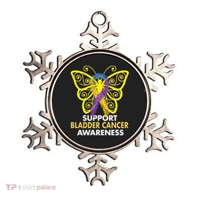 Support Bladder Cancer Awareness Butterfly Ornament