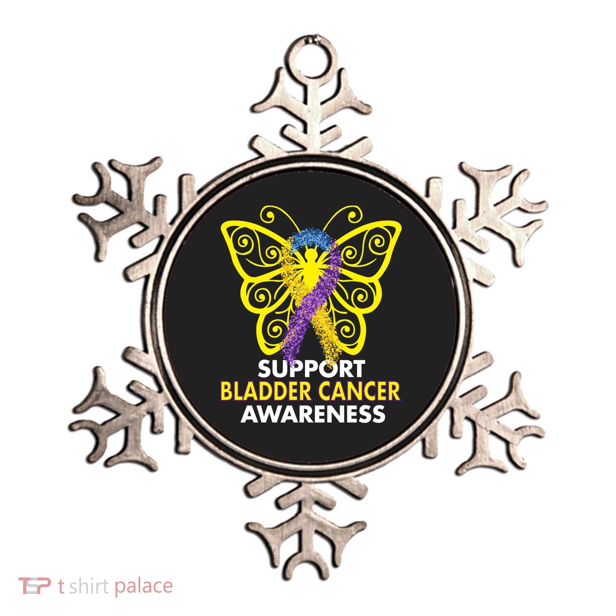 Support Bladder Cancer Awareness Butterfly Ornament