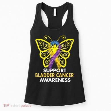 Support Bladder Cancer Awareness Butterfly Women's Tank Top