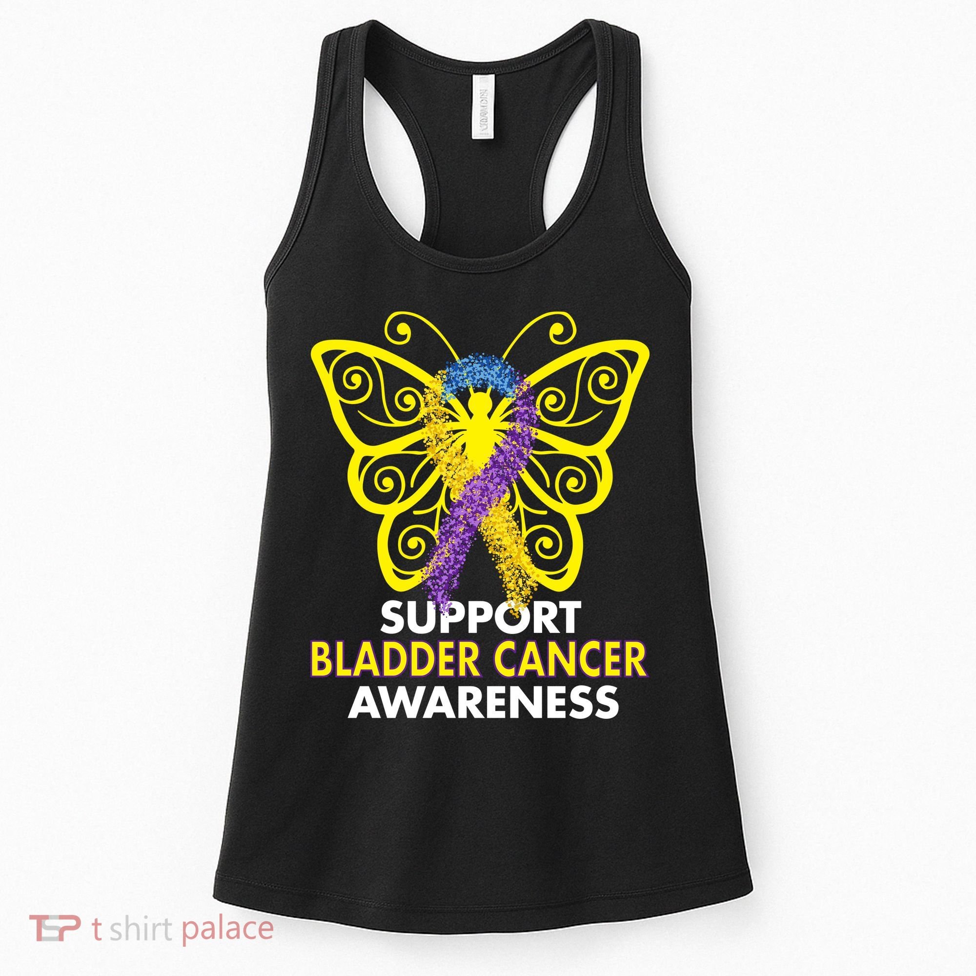 Support Bladder Cancer Awareness Butterfly Women's Tank Top