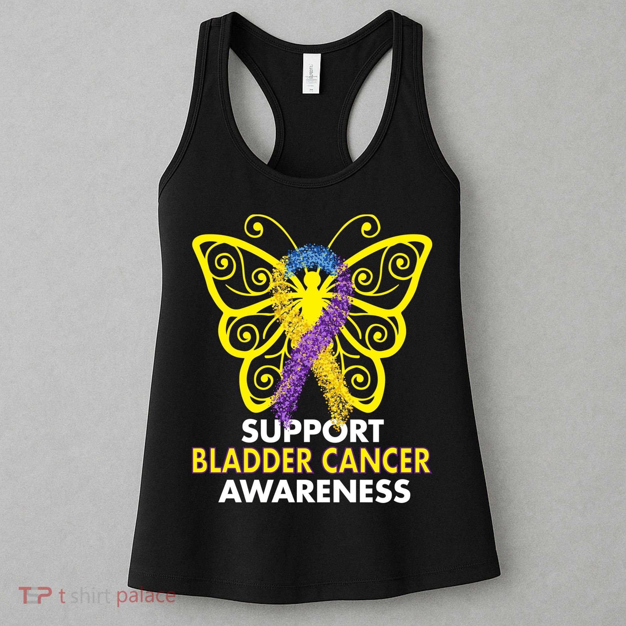 Support Bladder Cancer Awareness Butterfly Women's Tank Top