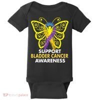 Support Bladder Cancer Awareness Butterfly Baby Bodysuit thumb 0