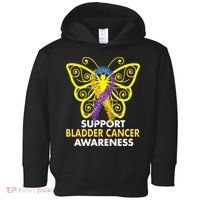 Support Bladder Cancer Awareness Butterfly Toddler Hoodie thumb 0