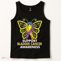 Support Bladder Cancer Awareness Butterfly Tank Top thumb 2