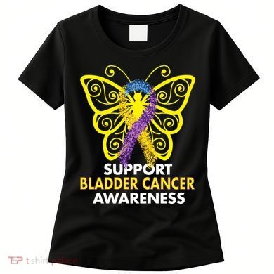 Support Bladder Cancer Awareness Butterfly Women's T-Shirt
