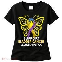 Support Bladder Cancer Awareness Butterfly Women's T-Shirt thumb 0