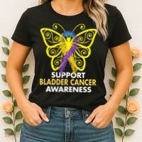 Support Bladder Cancer Awareness Butterfly Women's T-Shirt thumb 2