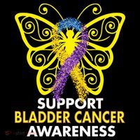 Support Bladder Cancer Awareness Butterfly Kids Long Sleeve Shirt thumb 2