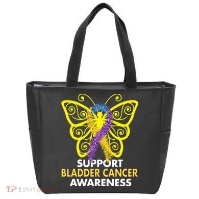 Support Bladder Cancer Awareness Butterfly Tote Bag