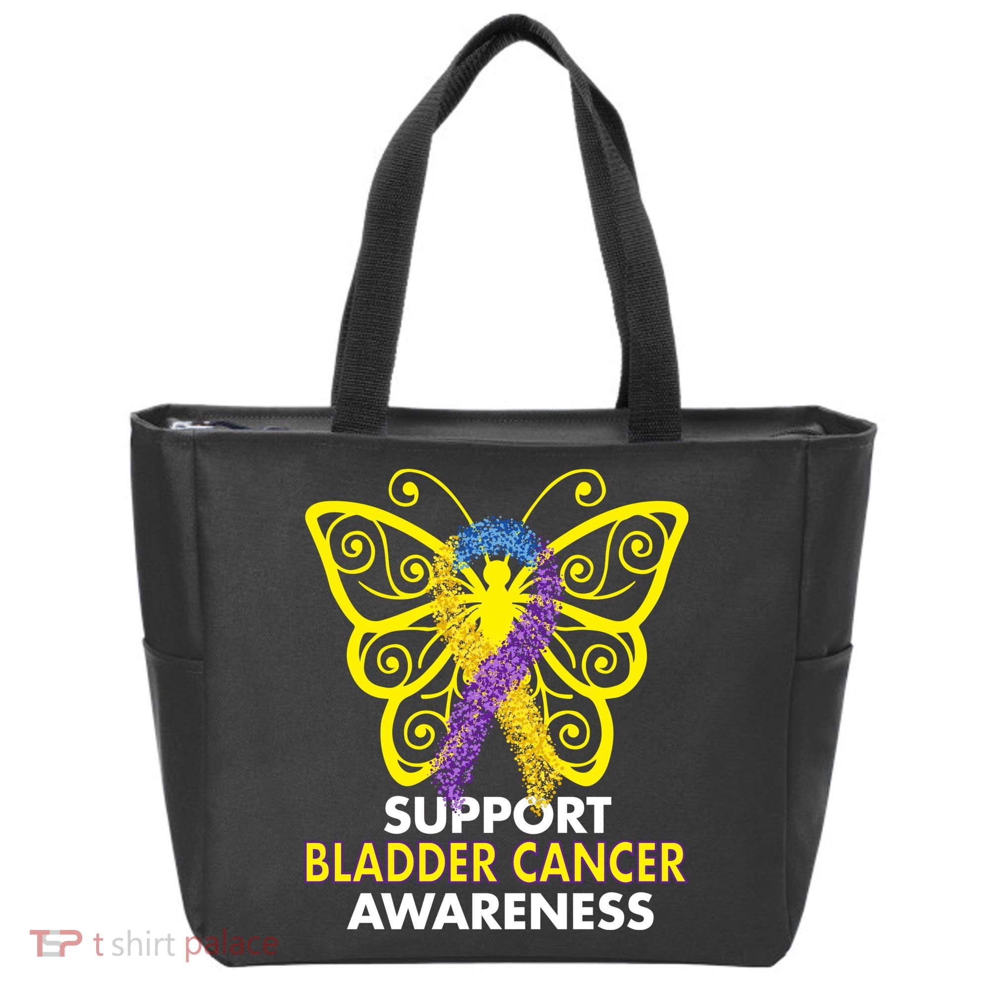 Support Bladder Cancer Awareness Butterfly Tote Bag