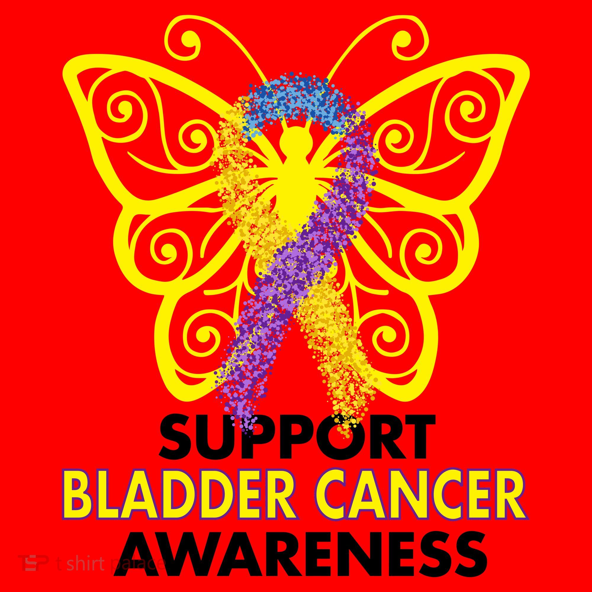 Support Bladder Cancer Awareness Butterfly Santa Hat