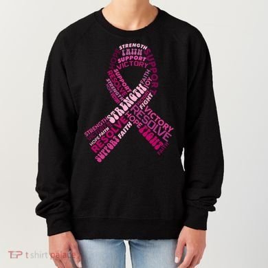 Support Breast Cancer Ribbon Strong Women's Sweatshirt