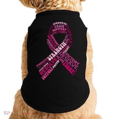 Support Breast Cancer Ribbon Strong Doggie Tank