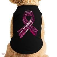 Support Breast Cancer Ribbon Strong Doggie Tank thumb 0