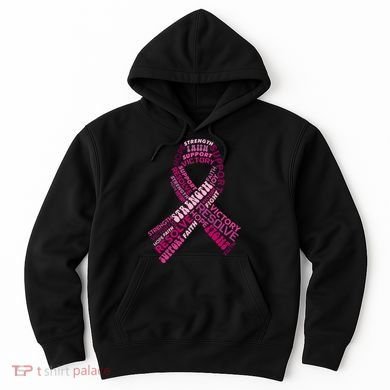 Support Breast Cancer Ribbon Strong Hoodie