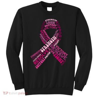 Support Breast Cancer Ribbon Strong Sweatshirt