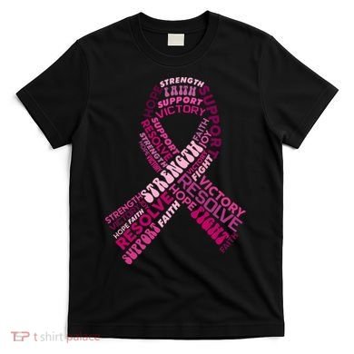 Support Breast Cancer Ribbon Strong T-Shirt