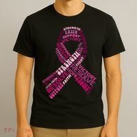 Support Breast Cancer Ribbon Strong T-Shirt thumb 3