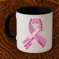 Support Breast Cancer Ribbon Strong Coffee Mug thumb 2