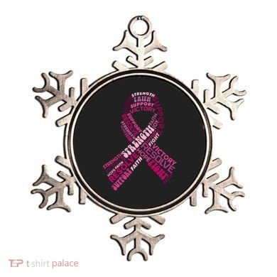 Support Breast Cancer Ribbon Strong Ornament