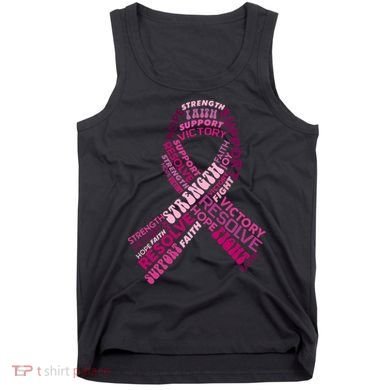 Support Breast Cancer Ribbon Strong Tank Top