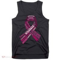 Support Breast Cancer Ribbon Strong Tank Top thumb 0