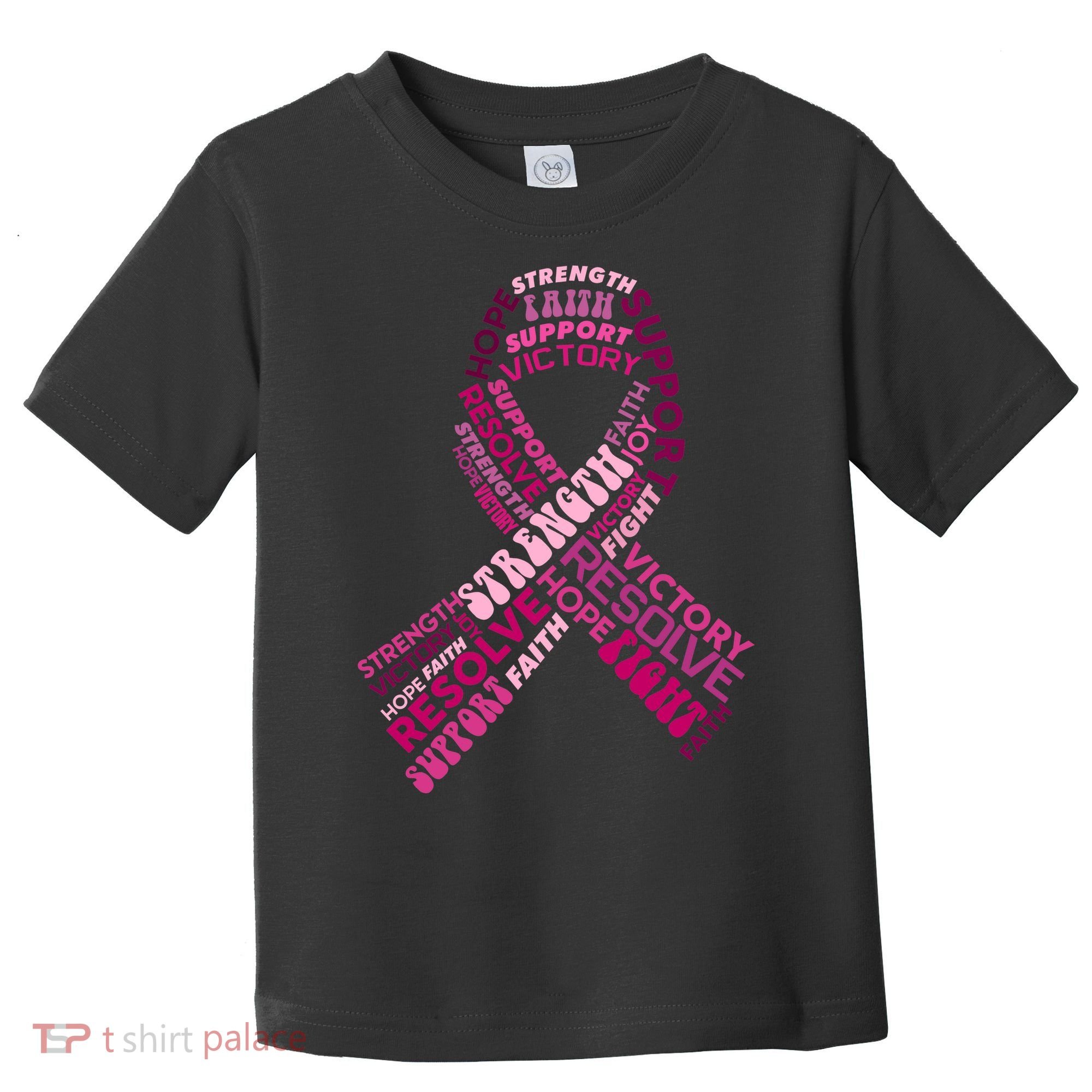 Support Breast Cancer Ribbon Strong Toddler T-Shirt